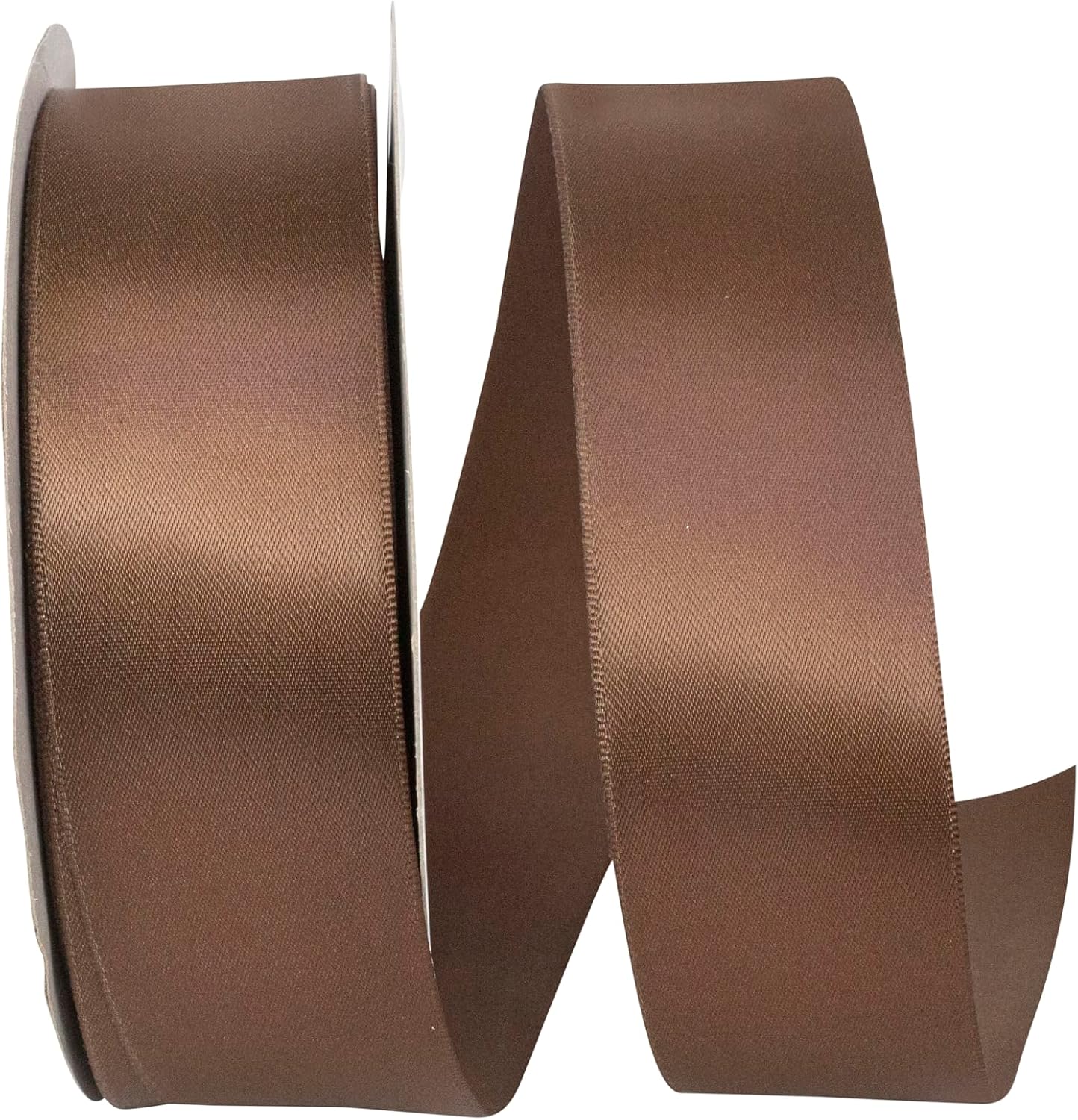 Reliant Ribbon 4950-092-09K Double Face Satin Ribbon, 1-1/2 Inch X 50 Yards, Brown