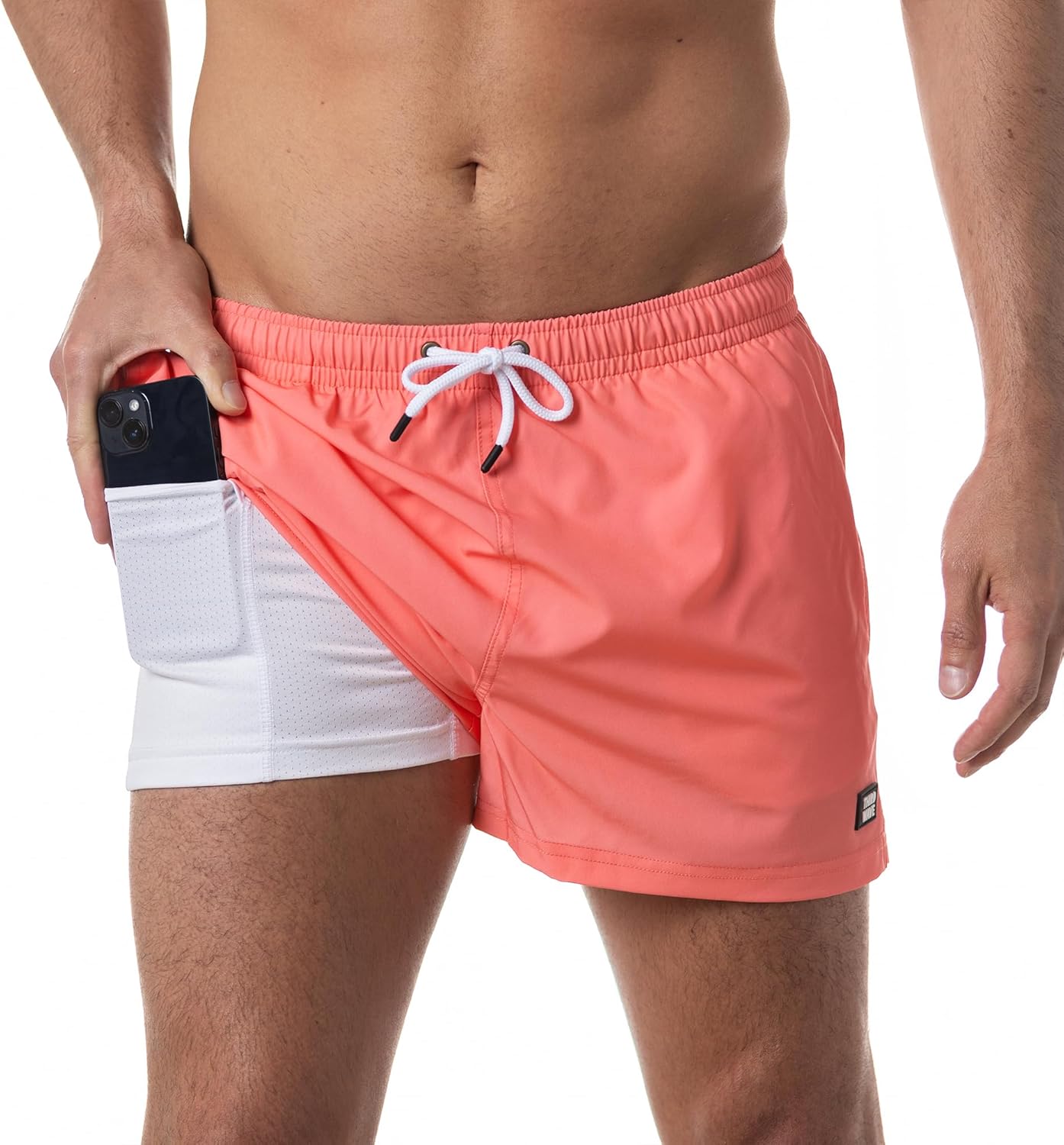 Third Wave Swim Trunks for Men with Compression Liner and 3 Inch Inseam - Premium Swim Shorts and Bathing Suit for Swimming - Image 2