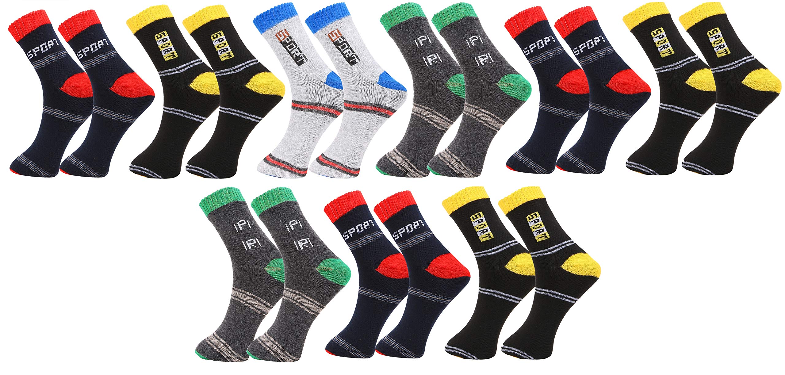 Zacharias Men's Cotton Ankle Socks Pack of 9 Pair FCind-09D