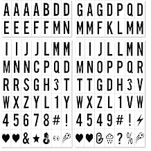 A Set 104Pcs Black Cinematic Lightbox Replacement Letters and Numbers Signs Black for A4 Light Up Letter Box Sign Message Board, Classrooms,Presentation Boards 65.4x35mmLED Light Box is NOT Included