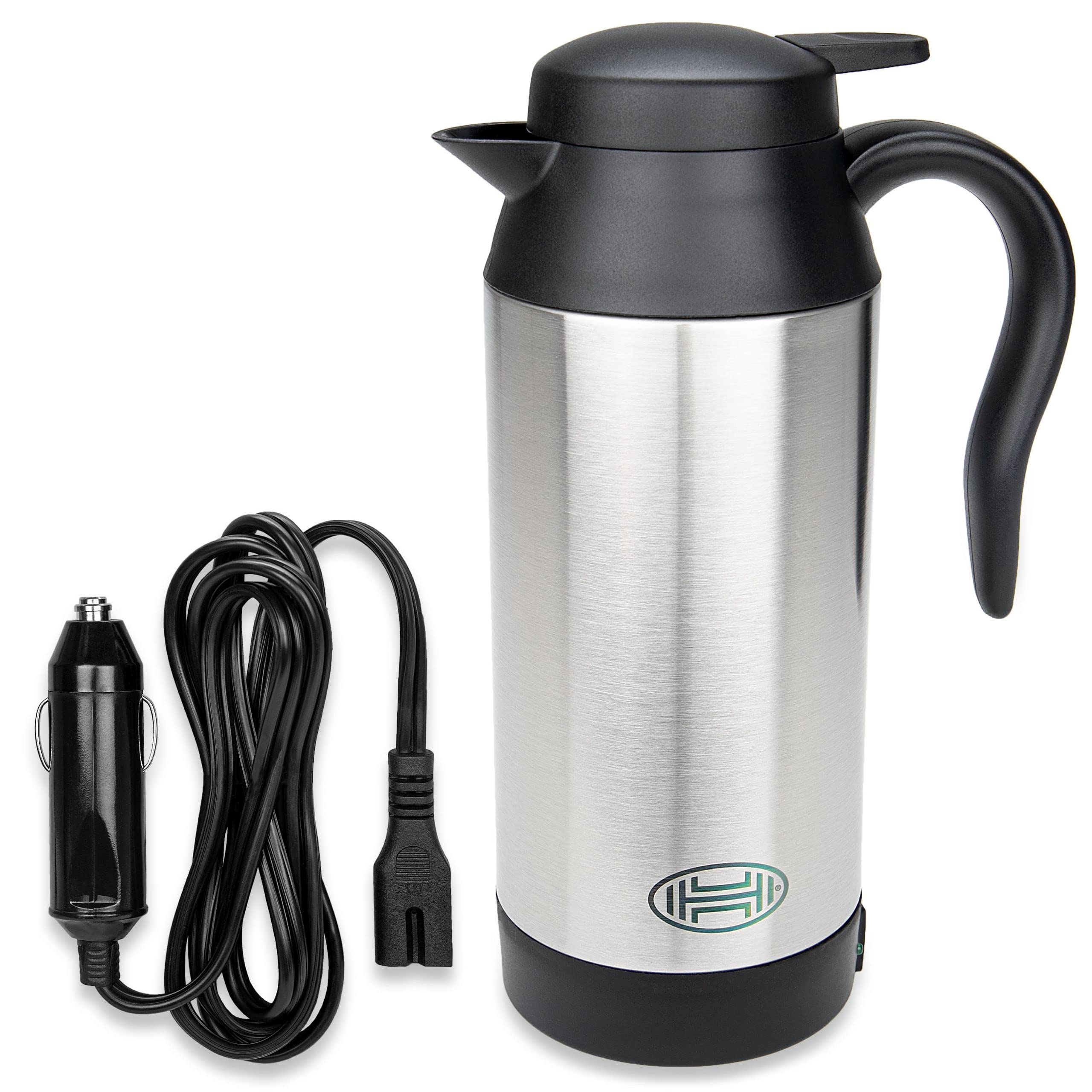 HEYNER Hervidor eléctrico de 24 V para coche, furgoneta, café, té, agua caliente, termo con función de parada automática y mantener el calor H543240