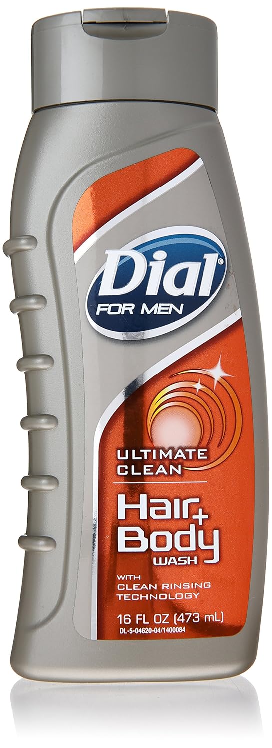 Dial for Men Hair + Body Wash, Ultimate Clean with Clean Rinsing Technology, 16 Fluid Ounces