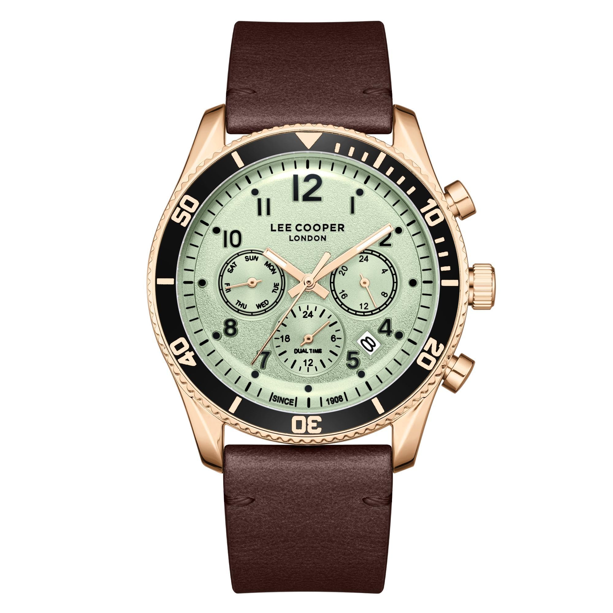 ルーク Buy Lee Cooper Quartz Black Round Dial Men's Watch - LC08263.350