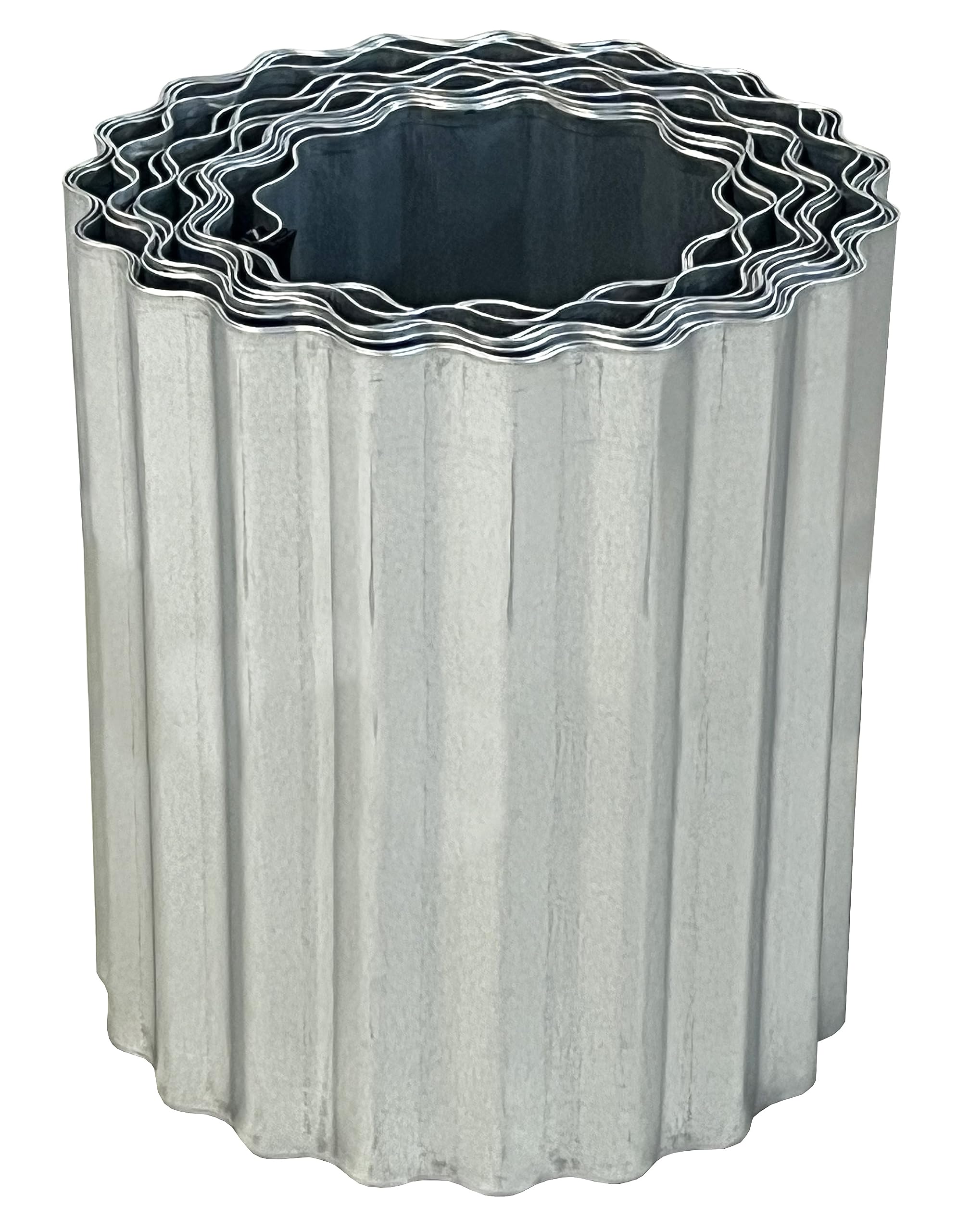 Selections Galvanised Steel Lawn Edging Corrugated Heavy Duty Garden Edge 5m