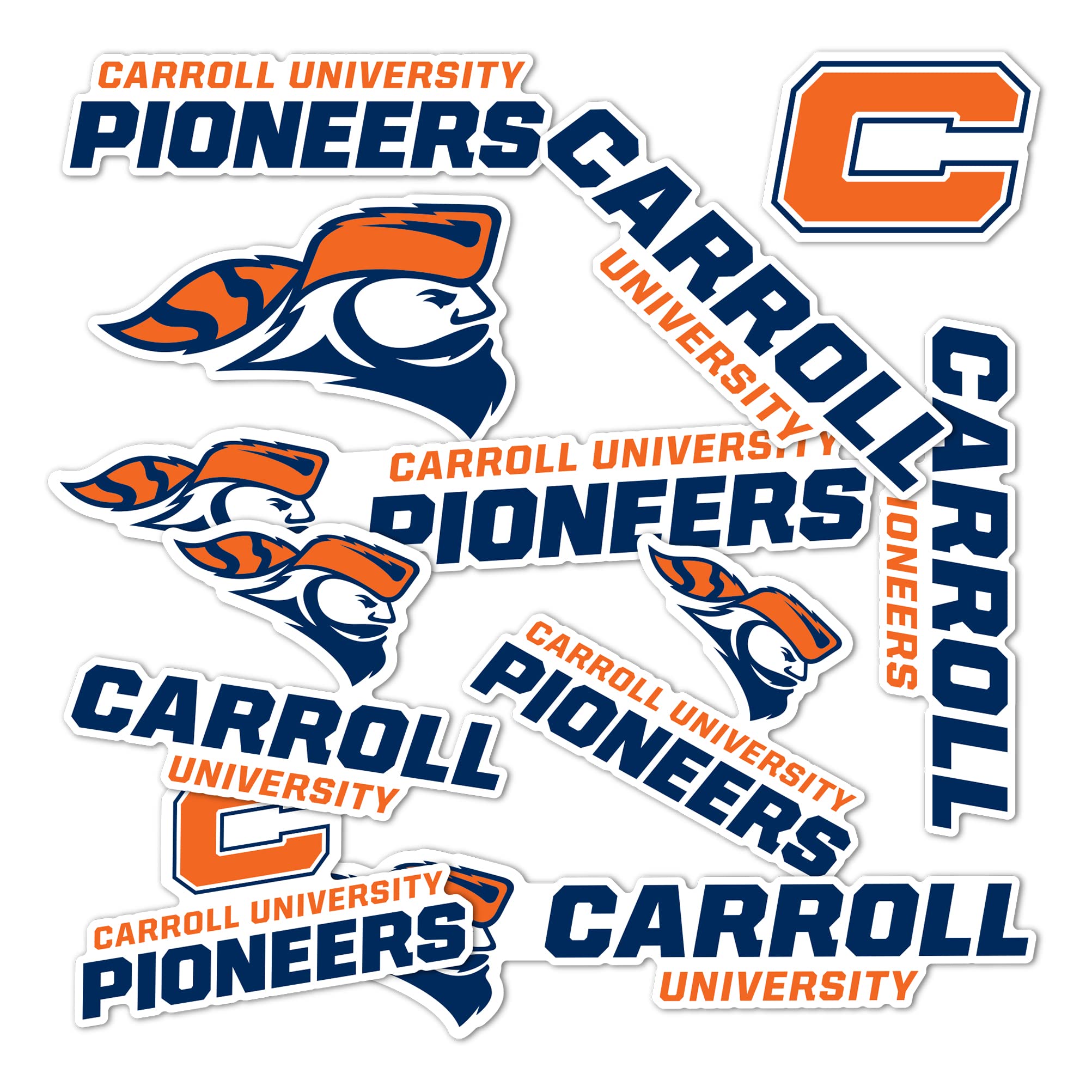 Autocollant vinyle Carroll University durable pour gourde et scrapbooking