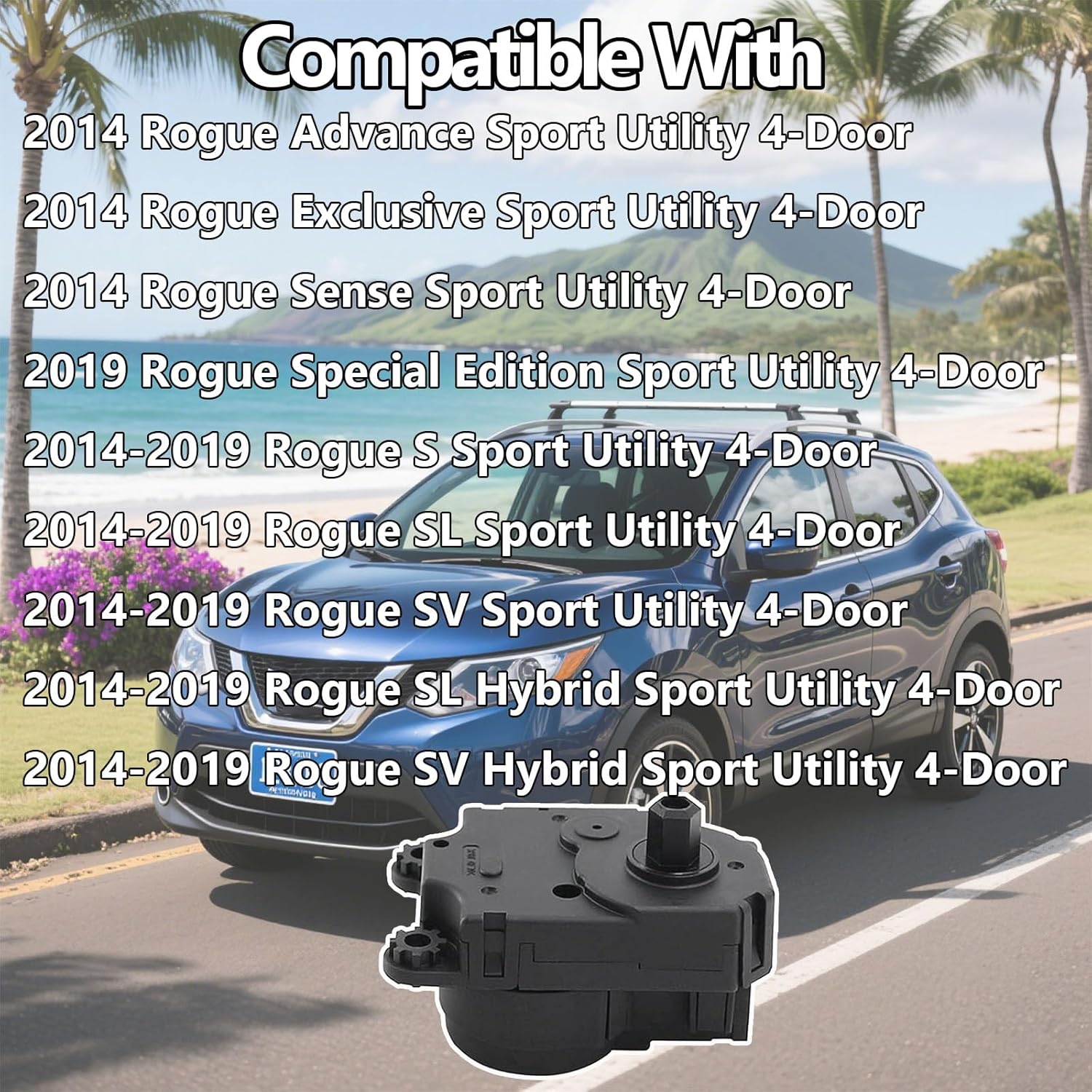 277T14BU1A HVAC A/C Intake Heating Flap Motor Actuator Bracket Compatible with Qashqai/Rogue Sport 2014-2019 Replaces 277T1-4BU1A Heater Valve Motor