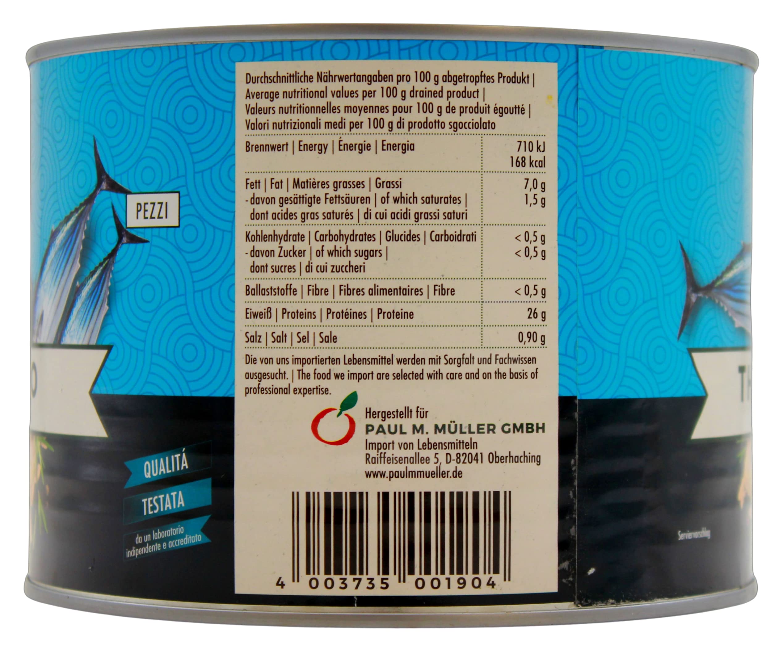 Adria Thunfisch in Öl, 6er Pack (6 x 1.26 kg)