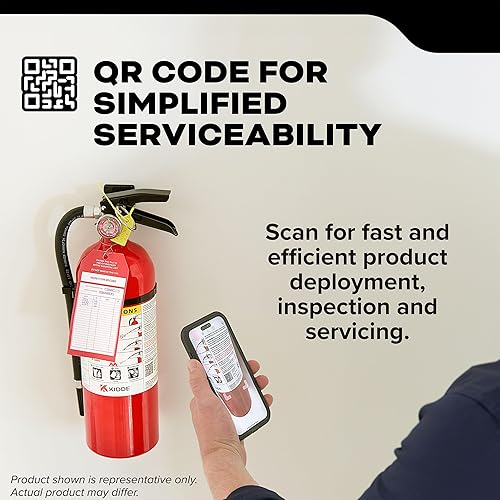 Vista 9 de Kidde Extintor de fuego de grado comercial para oficina, escuelas, recargable, 2A10BC, 2