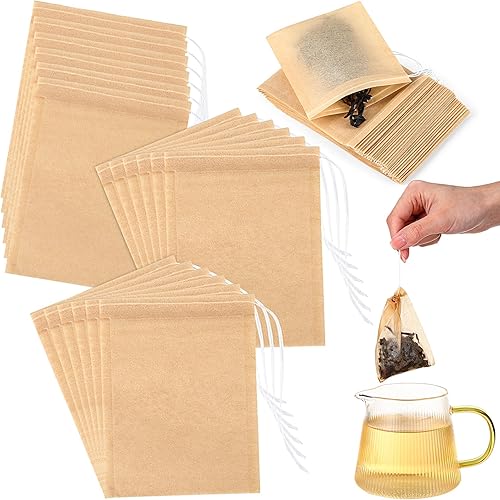 Ctosree 2000 bolsas de té desechables para té suelto de 3.54 x 2.75 pulgadas, bolsas de filtro de té vacías sin blanquear, bolsa vacía para té de