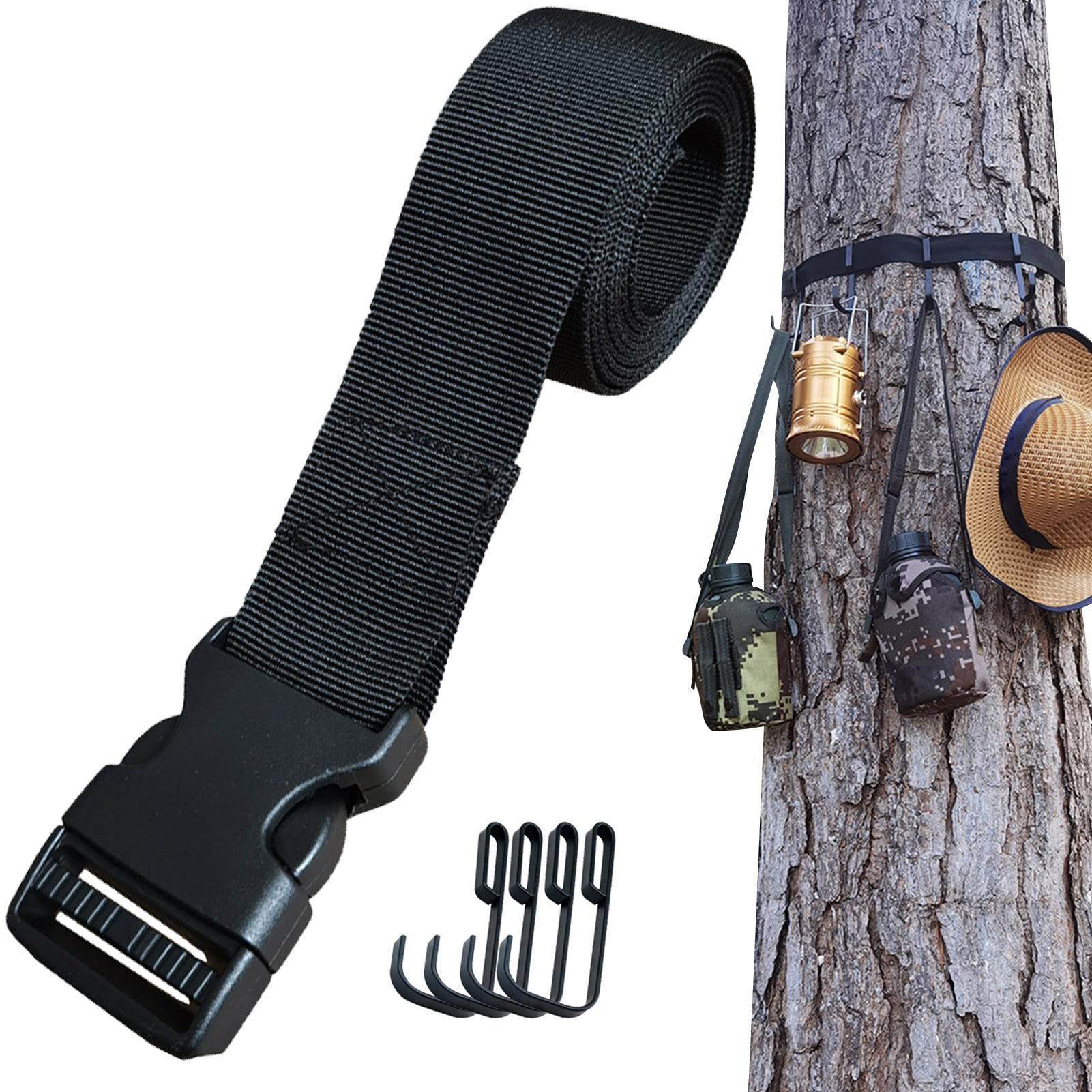 astound Treestand Strap Gear - Percha para accesorios con varios ganchos, soporte para accesorios con múltiples ganchos para equipos de caza, arco, carnero, sillín, binoculares, accesorios de caza