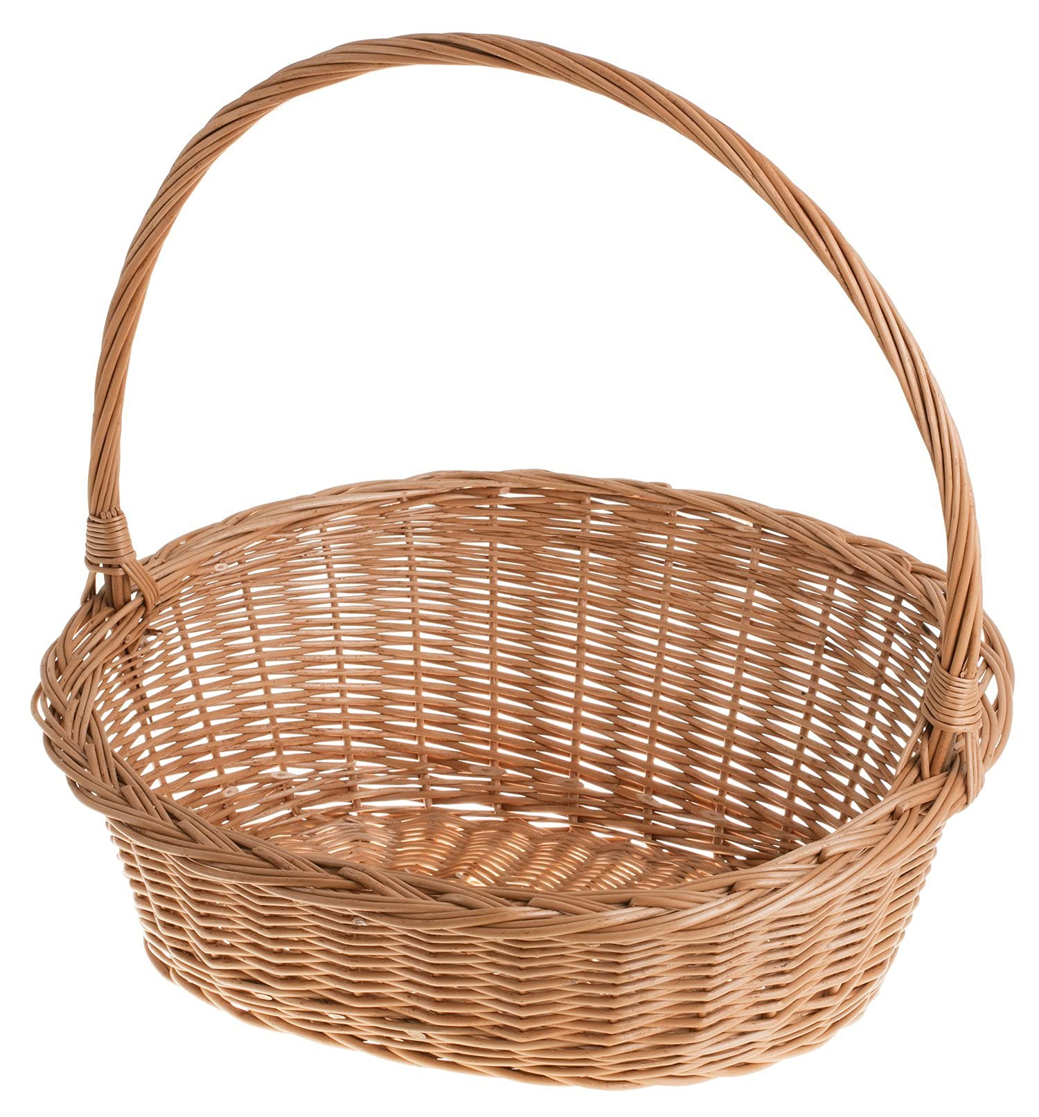 e-wicker24 Panier en osier Cadeau, weidener Panier Cadeau dans naturfarbe, ovale, panier de fleurs
