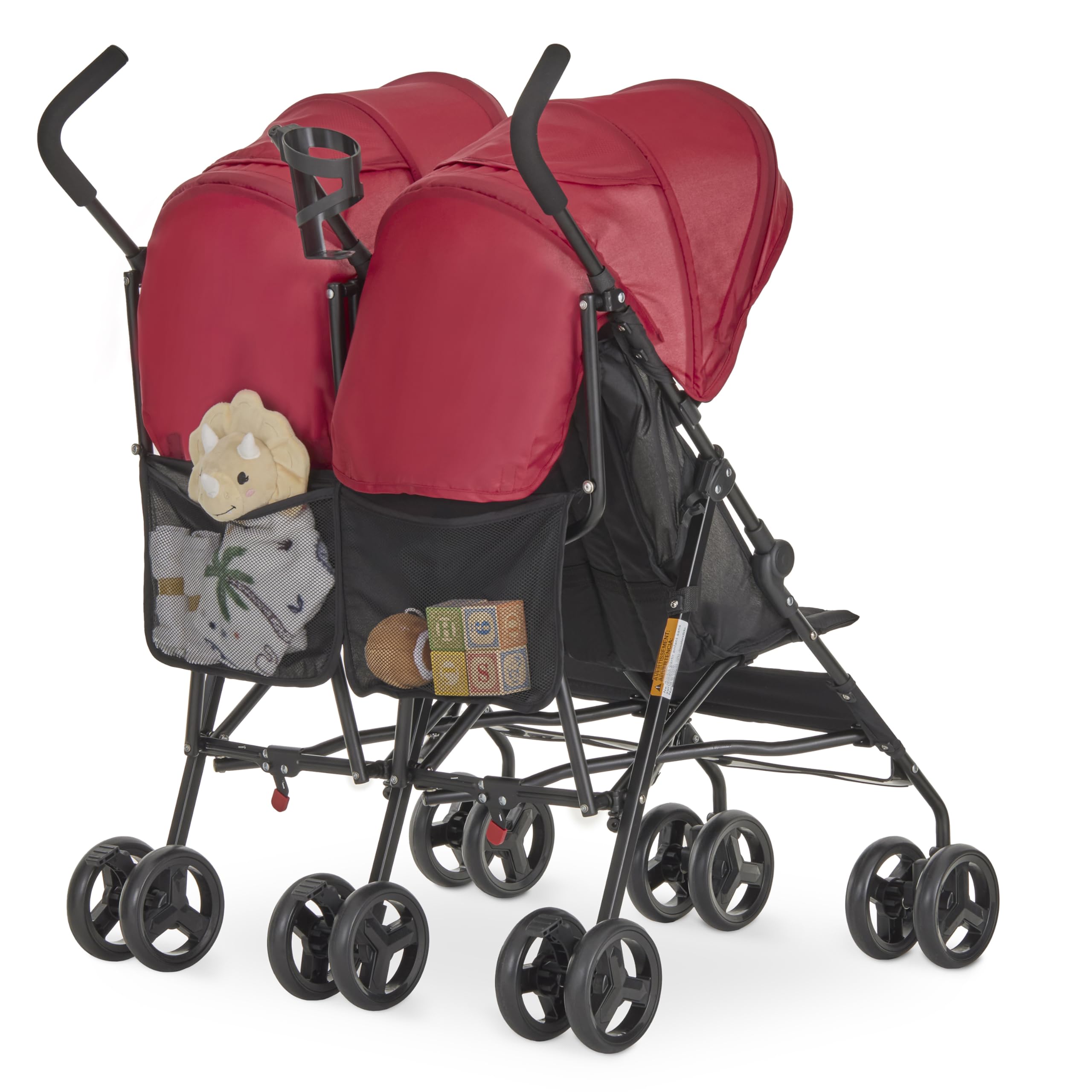 Amazon.com : Dream On Me Twin Venture Umbrella Stroller in Red, Multi  Backrest Positions, Adjustable & Removable Canopy Double Stroller,  360Swivel Wheels with Locks : Baby