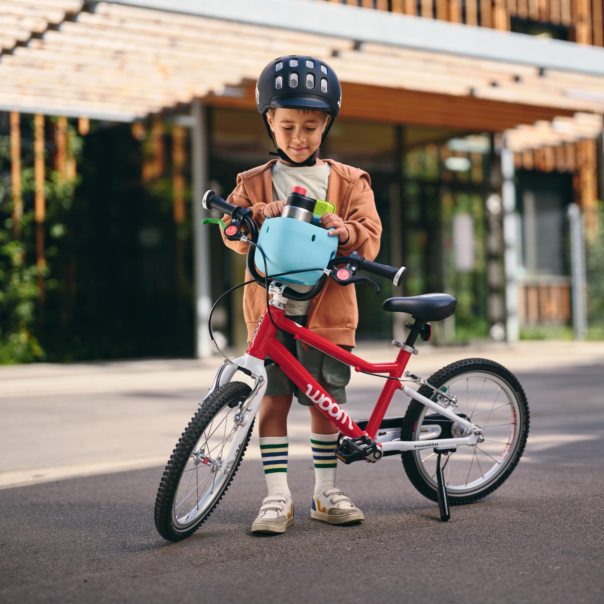 woom POP Kinder Fahrradkorb GO 2, 3 & AUTOMAGIC 3, 4 - Einfach aufsteckbar, wetterfest, BPA-freie Lenkeraufbewahrung für Outdoor-Abenteuer