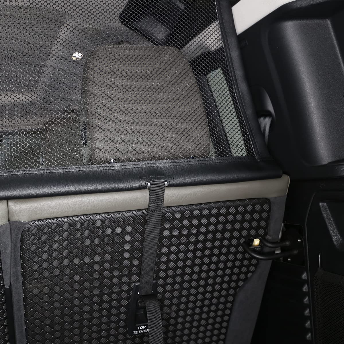Barriera per cani per auto compatibile con LR Defender 110 2020-2025, rete di sicurezza per auto per animali domestici, protezione regolabile per cani per bagagliaio auto, reti divisori universali per