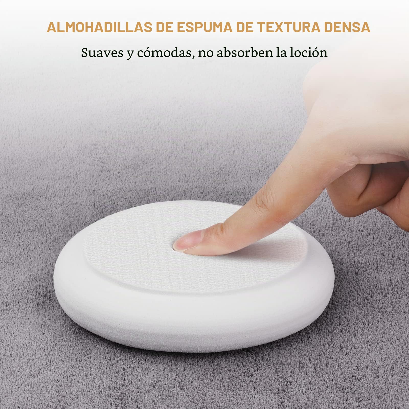 URAQT Aplicador Crema Espalda, 7 Pack Aplicador de Loción de Mango Largo, 2 en 1 Cepillos de Cuerpo para Autoaplicación y Ducha con 4 Almohadillas de Esponjas, Esponja Exfoliante de Lufa (Blanco)