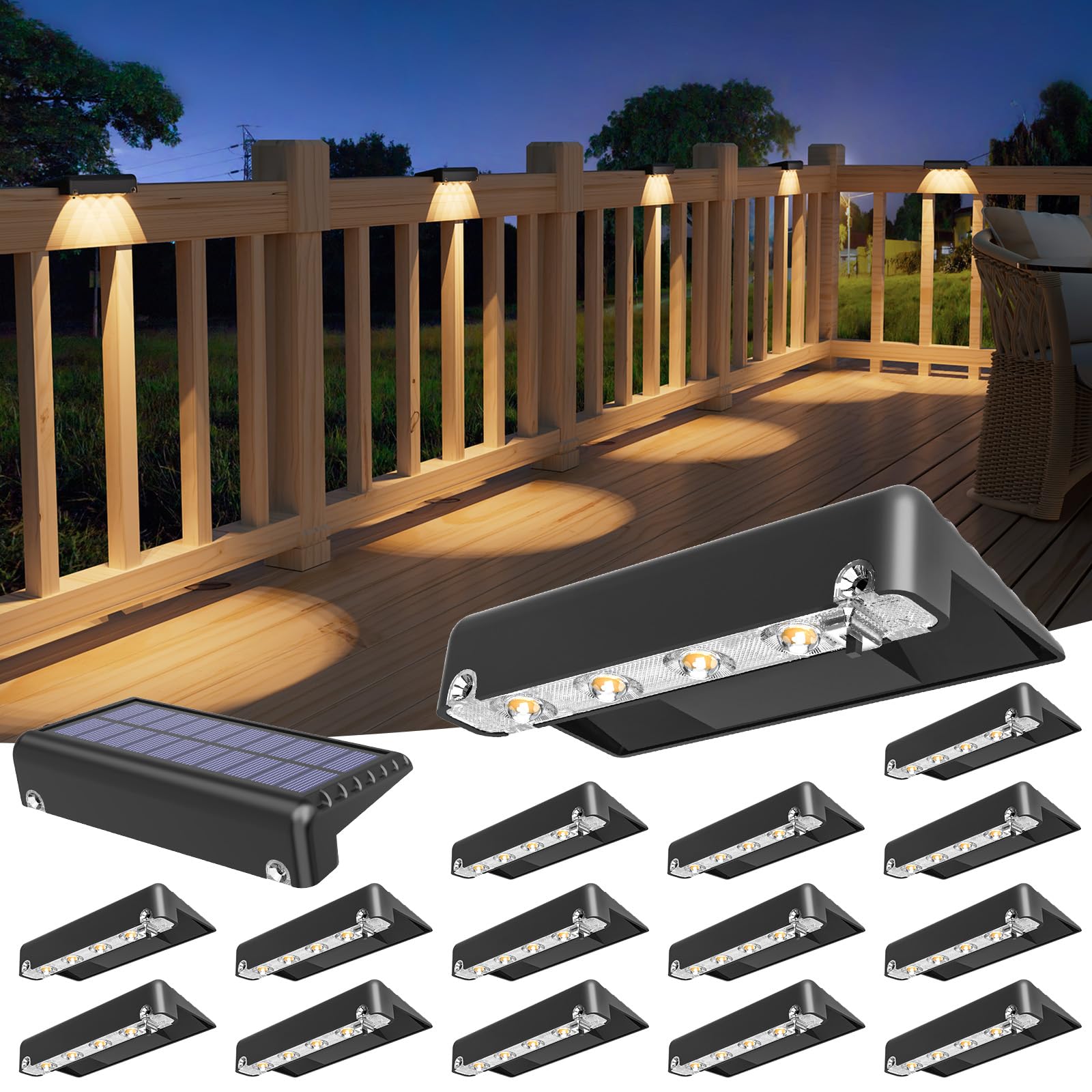 Photo 1 of VOLISUN Solar Deck Lights 16 Pack