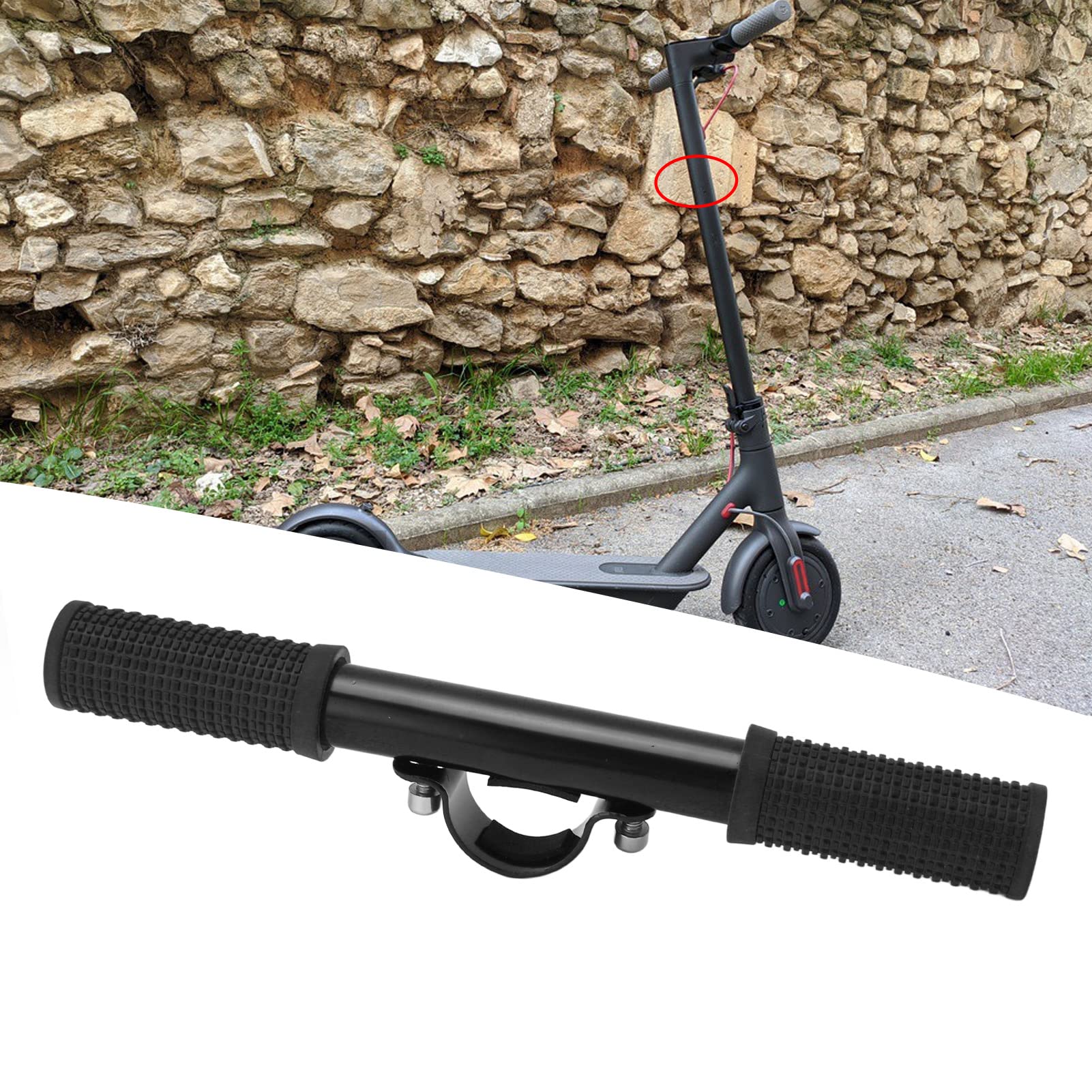 Desikixudy 2 Pezzi Corrimano per Scooter Elettrico per Bambini Antiscivolo Regolabile 25,5 cm per Accessorio Scooter Elettrico per Scooter M365 / PRO 1S