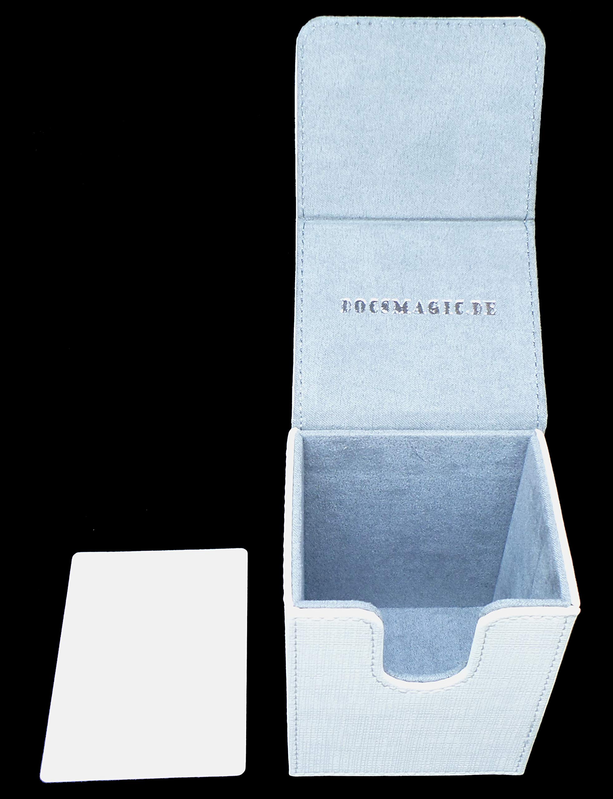 docsmagic.de Premium Magnetic Tray Long Box White Medium + 3 Flip Boxes - Bianco