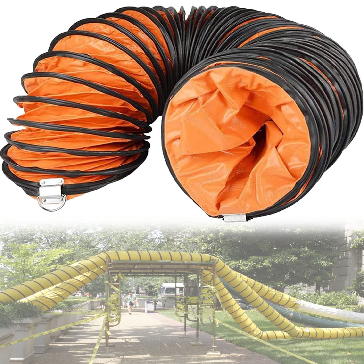 Tubo Flessibile di Sfiato Condotti in PVC Aria, Ventilazione Condotti di aerazione in PVC per Mobile climatizzatore, aspiratore Aria,10M-15CM