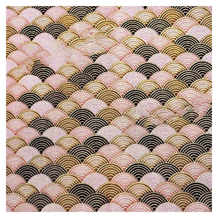 Tissu en coton au mètre style japonais à motif floral imprimé pour couture DIY