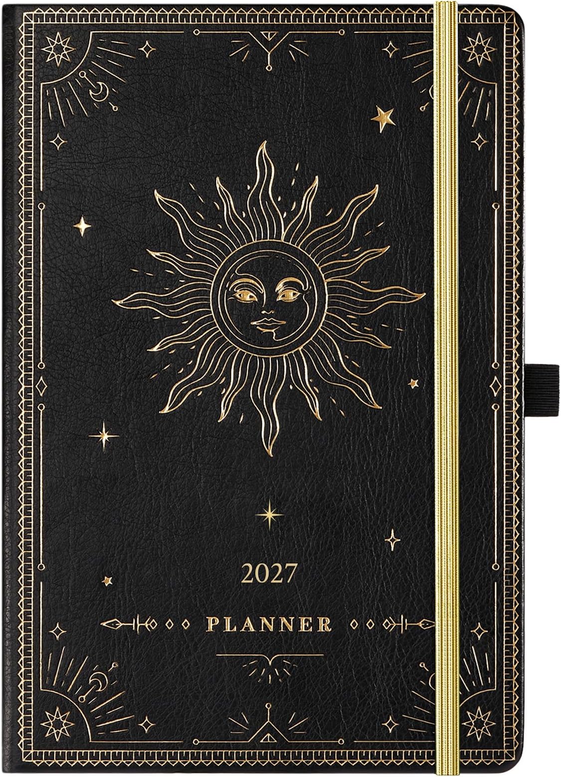 Artfan 2022-2023 Planner - 18-Months Weekly Monthly Planner 2022, January 2022 - June 2023, 5.75" x 8.25", Soft Faux Leather with Thick Paper, Pen Loop, Back Pocket with 32 Notes Pages - The Sun