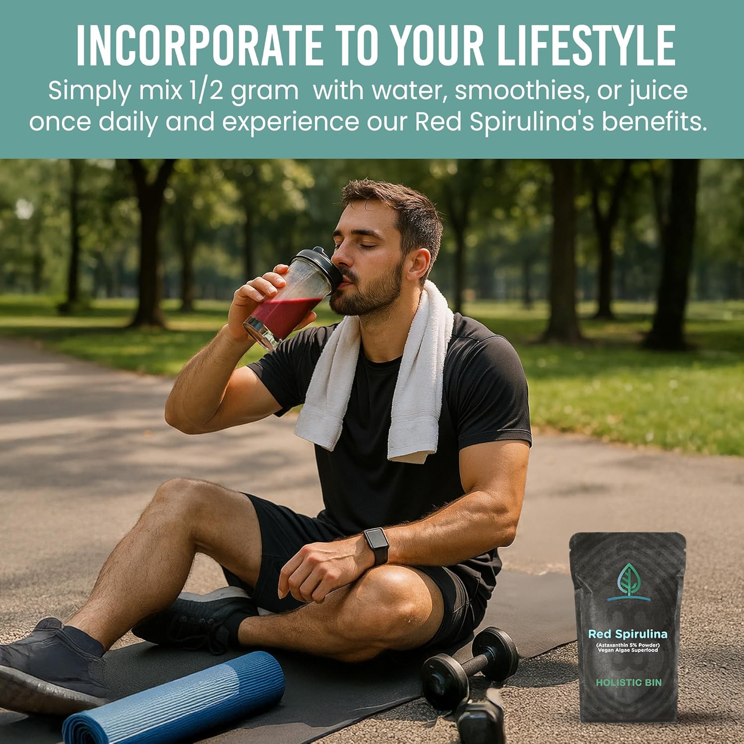 Holistic Bin Organic Astaxanthin Powder | Powerful Natural Antioxidant Supplement for Smoothies and Capsules | Whole Haematococcus Pluvialis Algae Supplement (20 Grams) - Image 6