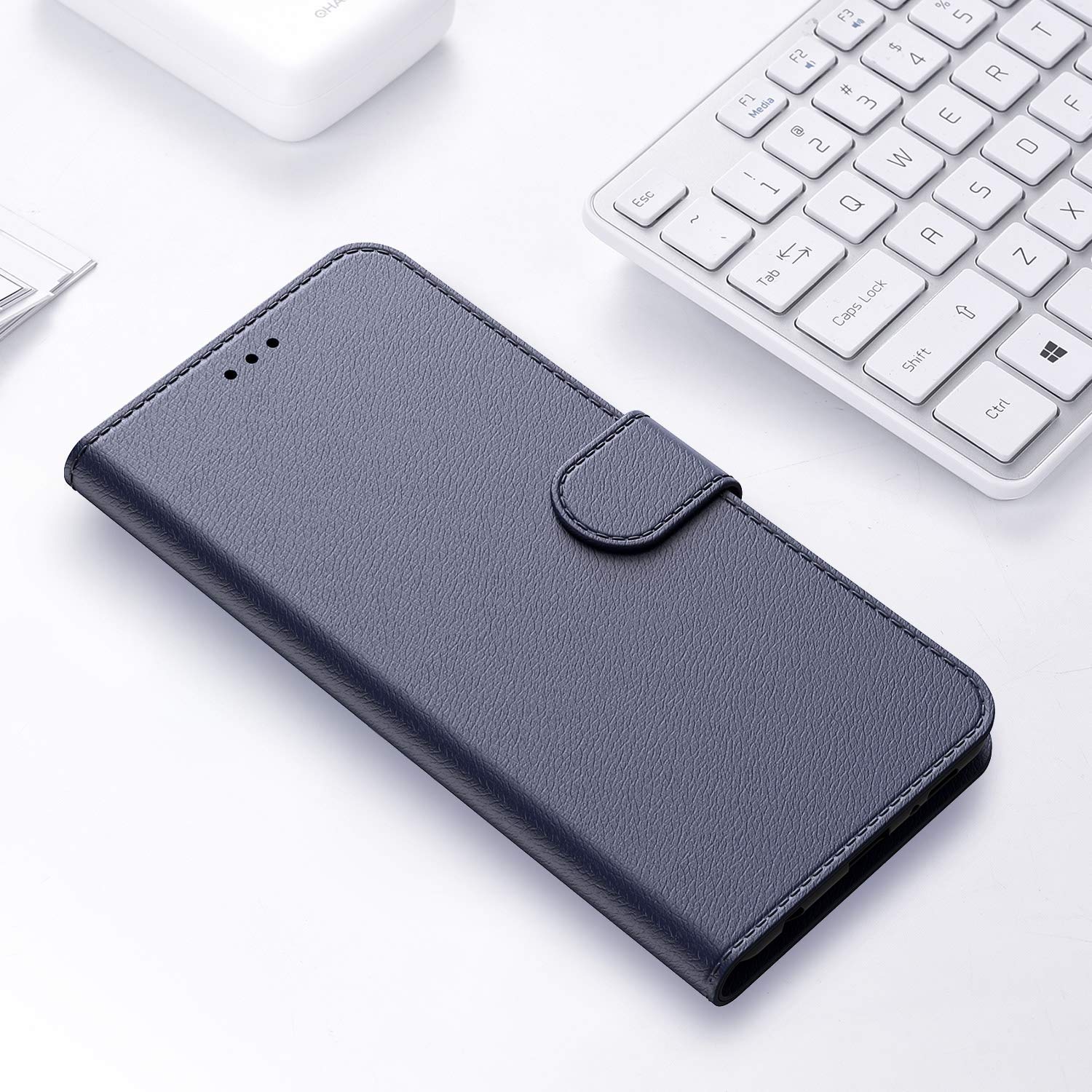 AURSTORE Housse Portefeuille IPhone XR En Cuir PU - Avec Emplacements Cartes Et Support | Protection Élégante