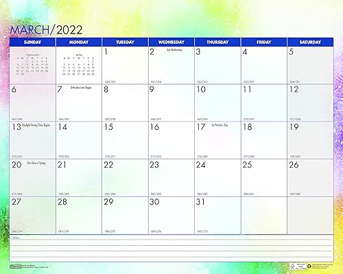 Miniatura 3 de House of Doolittle Calendario mensual de pared 2022, Cosmos, 14 78 x 12 pulgadas, enero - diciembre (HOD3459-22)