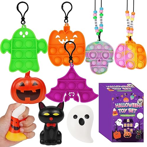Juguetes para ansiedad de Halloween, juegos de juguetes sensoriales para niños, alivio del estrés de Halloween, juguetes blandos de levantamiento
