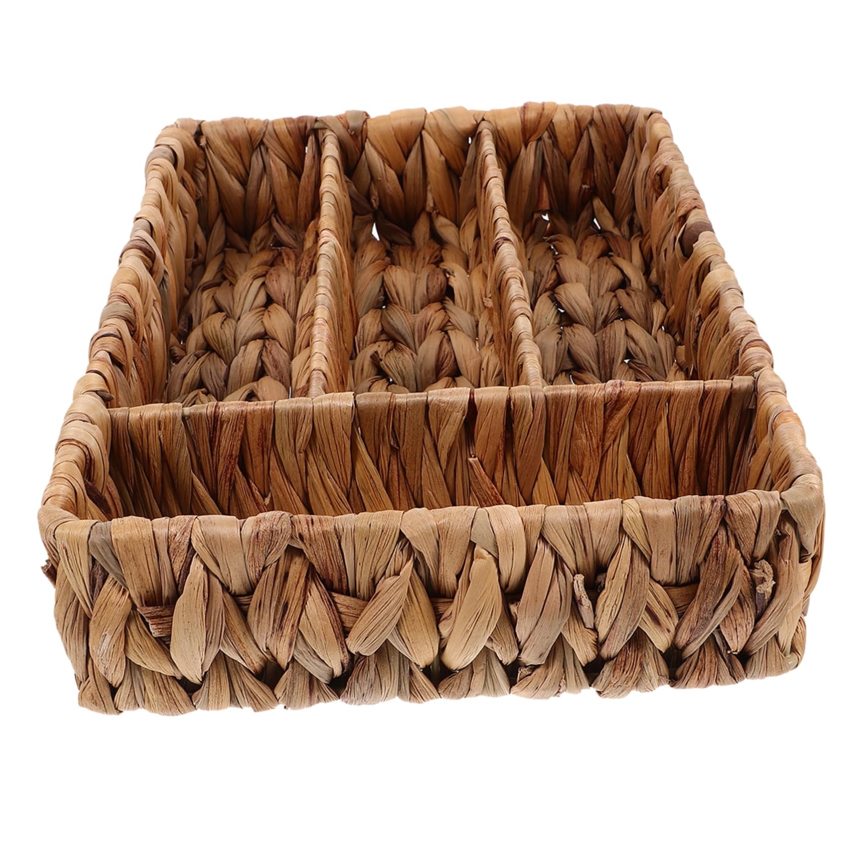 Bandeja Organizadora para Cajón de Cubiertos Grande, Fibra Natural y Hierro