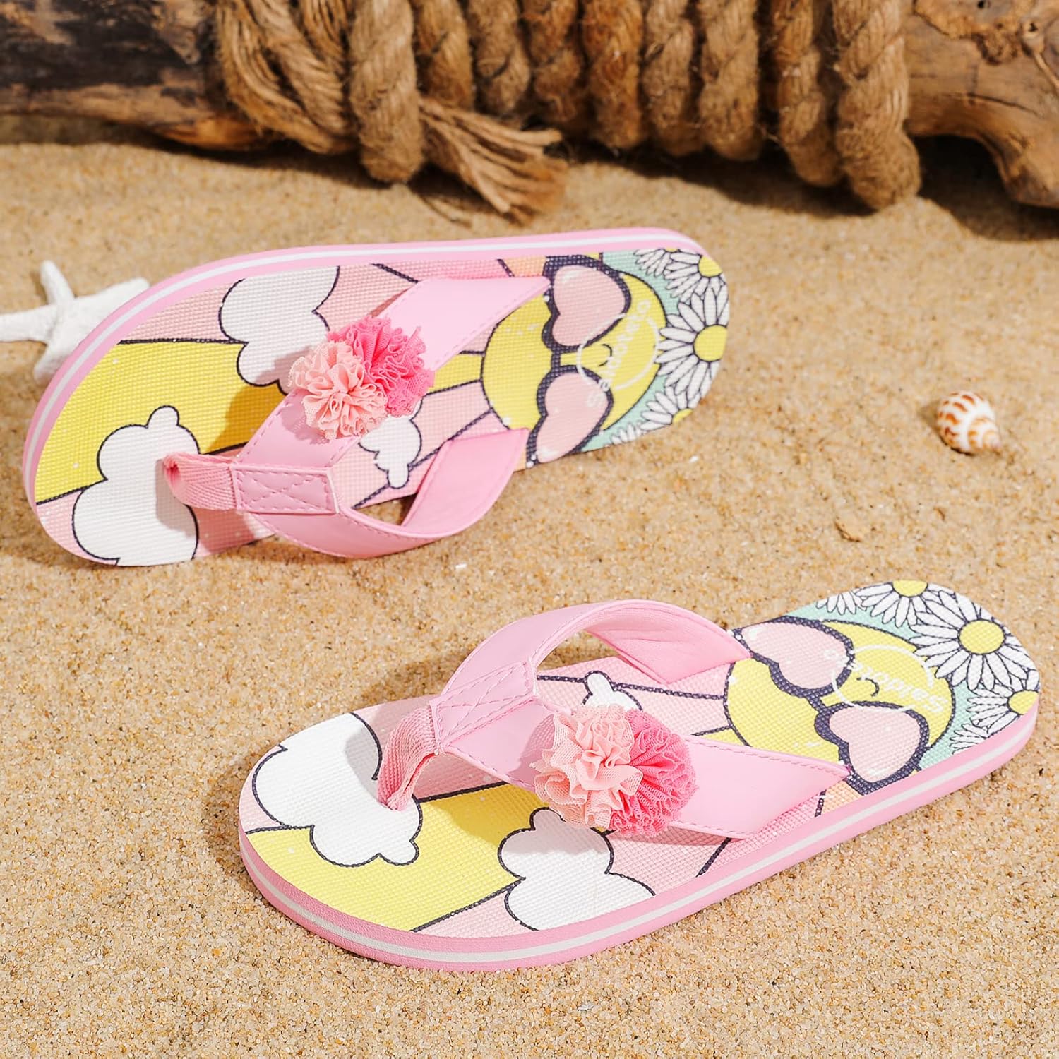 Saidoteto Boys Girls Flip Flops Child Summer Slip-on Thong Sandals Beach Pool Water Shoes(Little/Big Kid) - Image 5