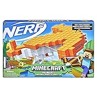 Vista 2 de Ballesta de dardos Nerf Minecraft Pillager, incluye 3 dardos Elite, acción real de ballesta, juguetes para niños y niñas de 8 años en adelante