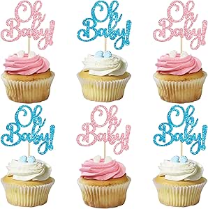 Gender Reveal Cupcake Toppers - Cian's Cupcake Toppers