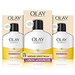 Olay Complete Lotion Moisturizer with Sunscreen SPF 15 Normal, 6.0 Fluid Ounce, 3 Count