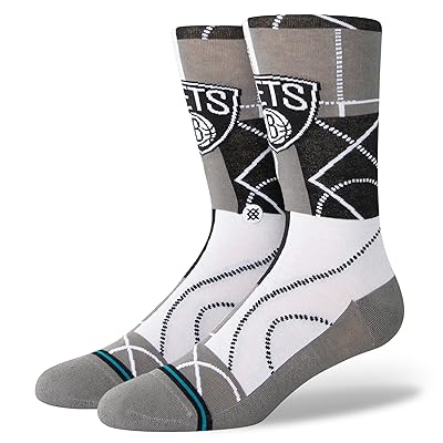 Stance Zone Brooklyn Nets Crew Cut Socks Shoes Grey