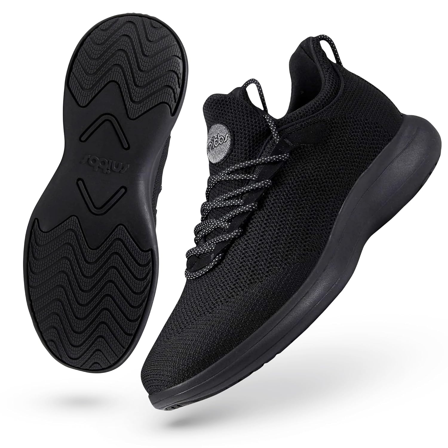 Snibbs Orbit Work Unisex Sneakers – Stratus EVA Midsole – Foam Insole – Polyester Lining – Pull Tab Eclipse Black Men's 5, Women's 6.5 Medium