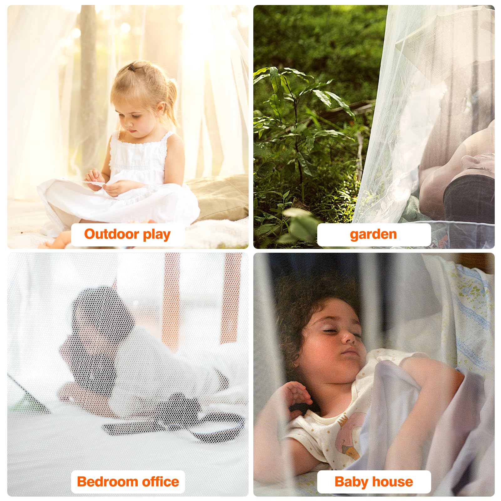 Moskitonetz Bett, 200 x 220 x 210 cm Großes Mückennetz Mosquito Net Bed Feinmaschig und langlebig moskitonetz Reise Fliegennetz Moskitonetz Outdoor für Doppelbett & Einzel Zuhause und Camping