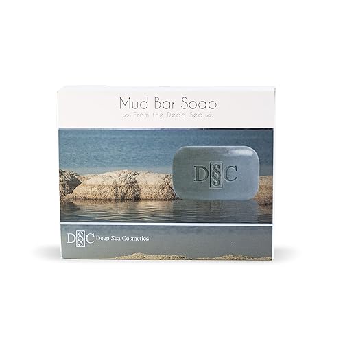 Deep Sea Cosmetics  Jabón de lodo del Mar Muerto - Nutritivo  Jabón de lodo del Mar Muerto con minerales del Mar Muerto (paquete de 4)