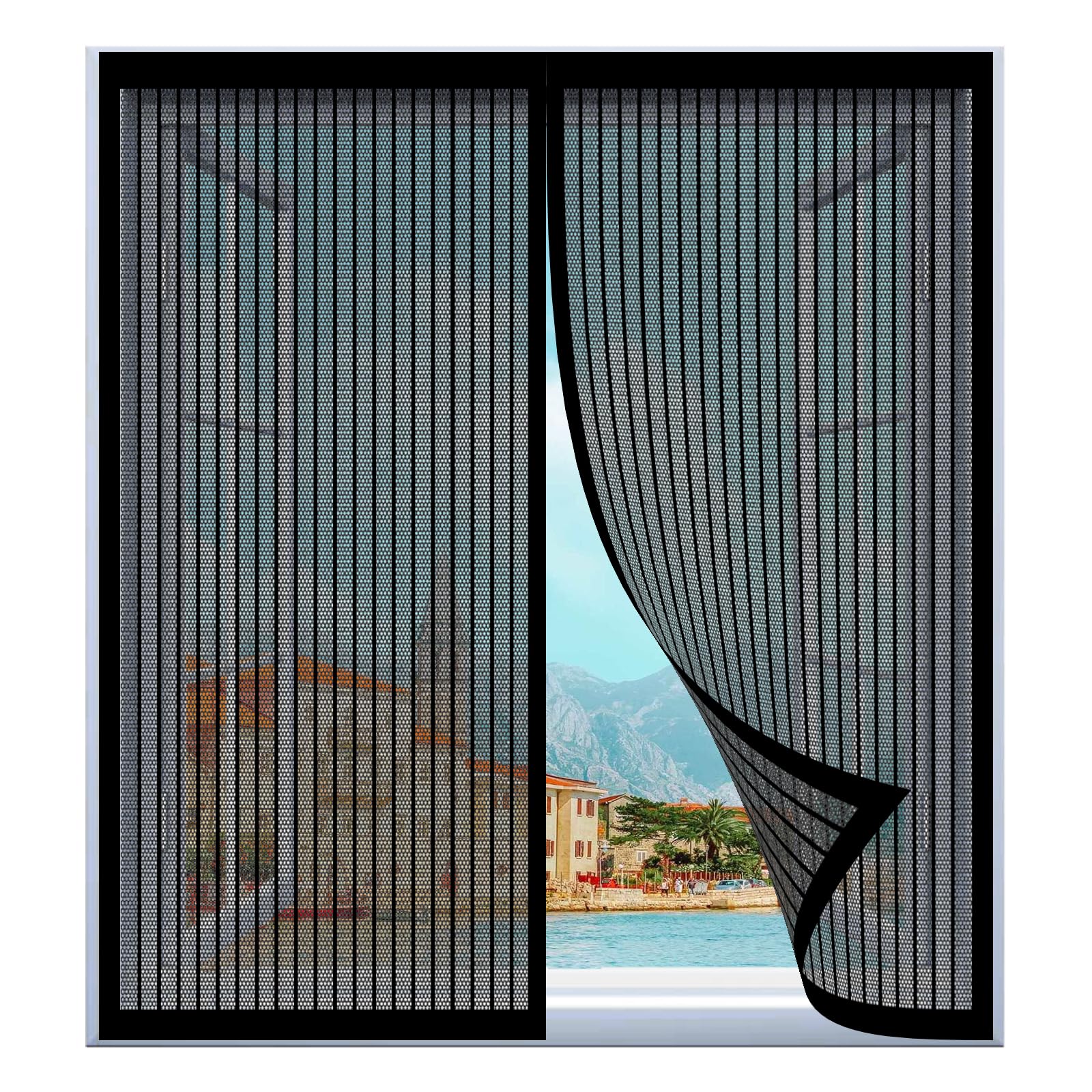 Moustiquaire magnétique pour fenêtre de chambre 120x140 cm nuit calme