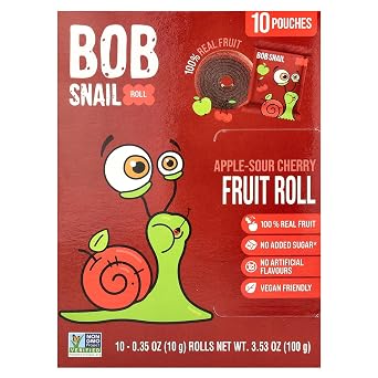 Bob Snail Apple Sour Cherry Fruit Rolls, 100 GR