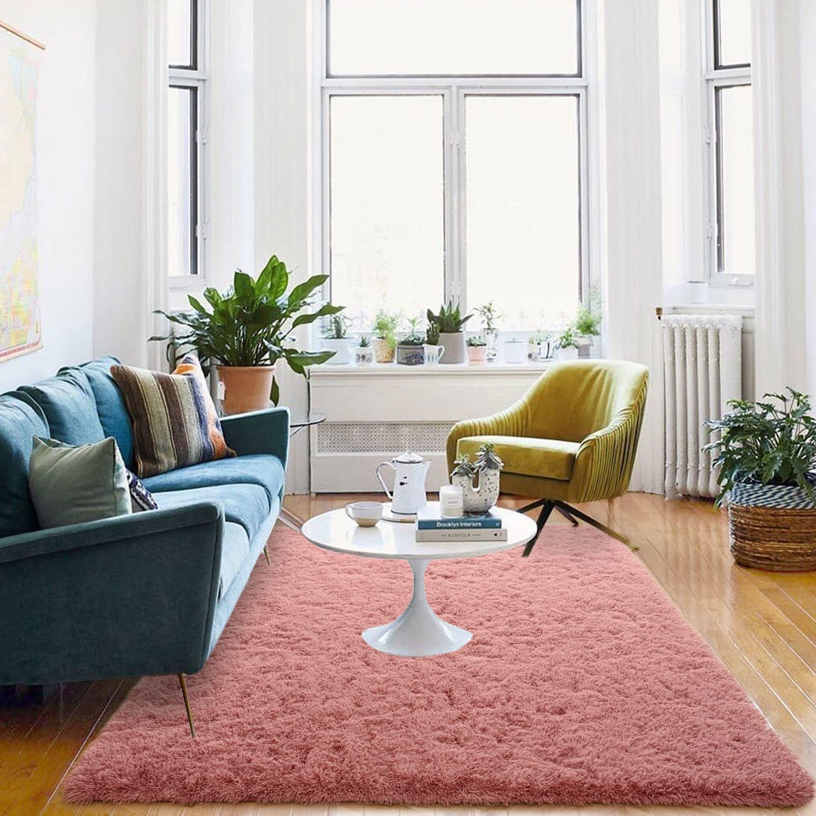 ISEAU Fluffy Rug Carpets Soft Shaggy Area Rug Indoor Floor Rugs for ...