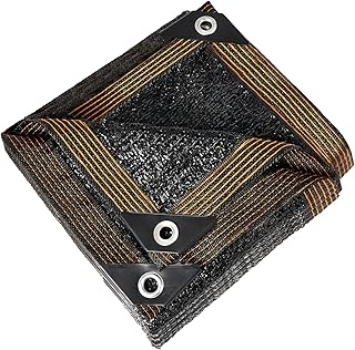 JXXXN 50% Black Shade Cloth, 10 x 20 FT Sun Shade Net with Grommets, Garden Sunblock Shade Cloth Shading for Greenhouse, Plant, Pergola, and Backyard Patio