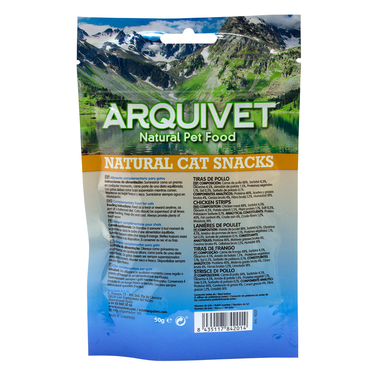Arquivet Hähnchenstreifen, 50 g, 24 Stück
