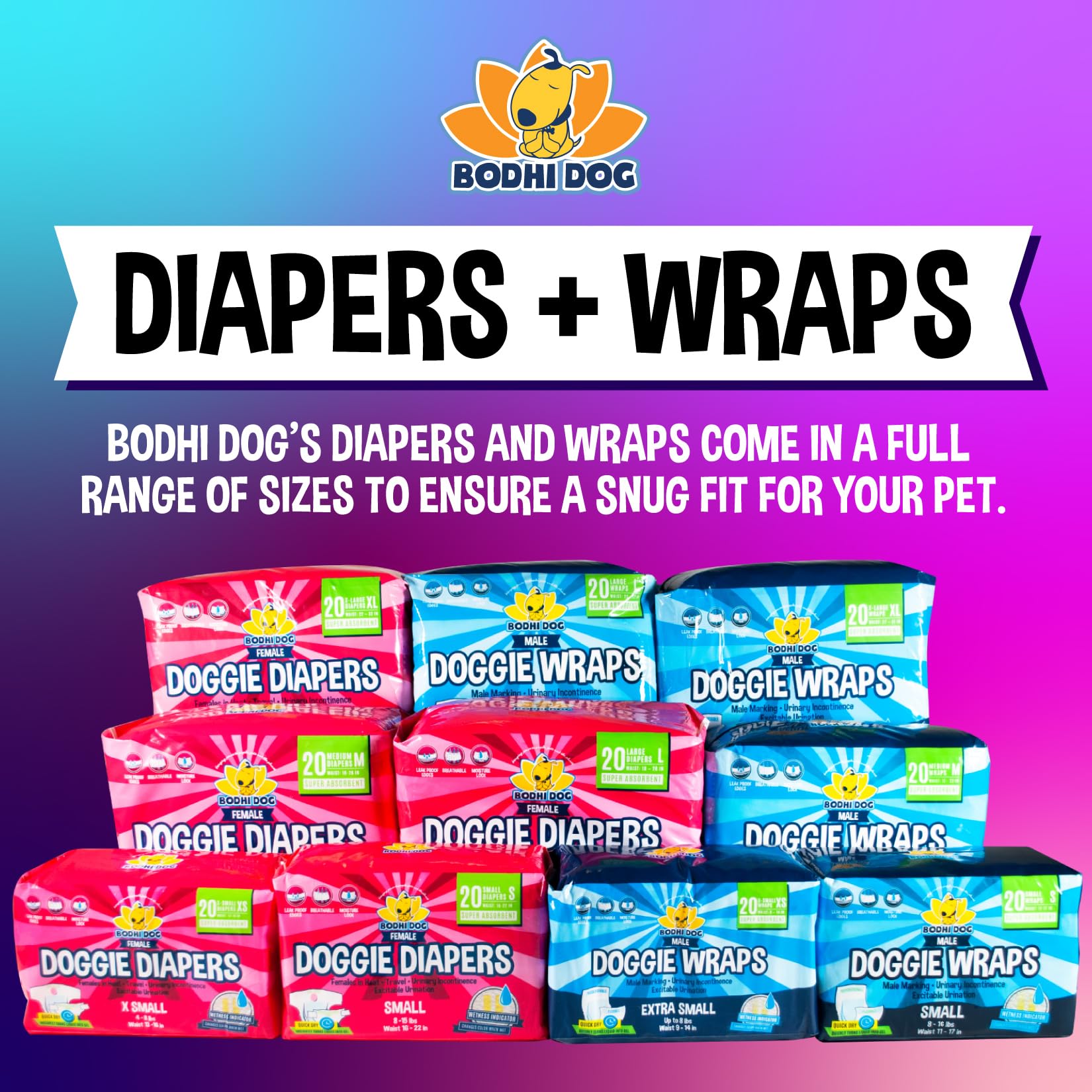 Pañales desechables para perros machos | 20 pañales ajustables de alta calidad para mascotas con control de humedad e indicador de humedad | 20 unidades, tamaño pequeño