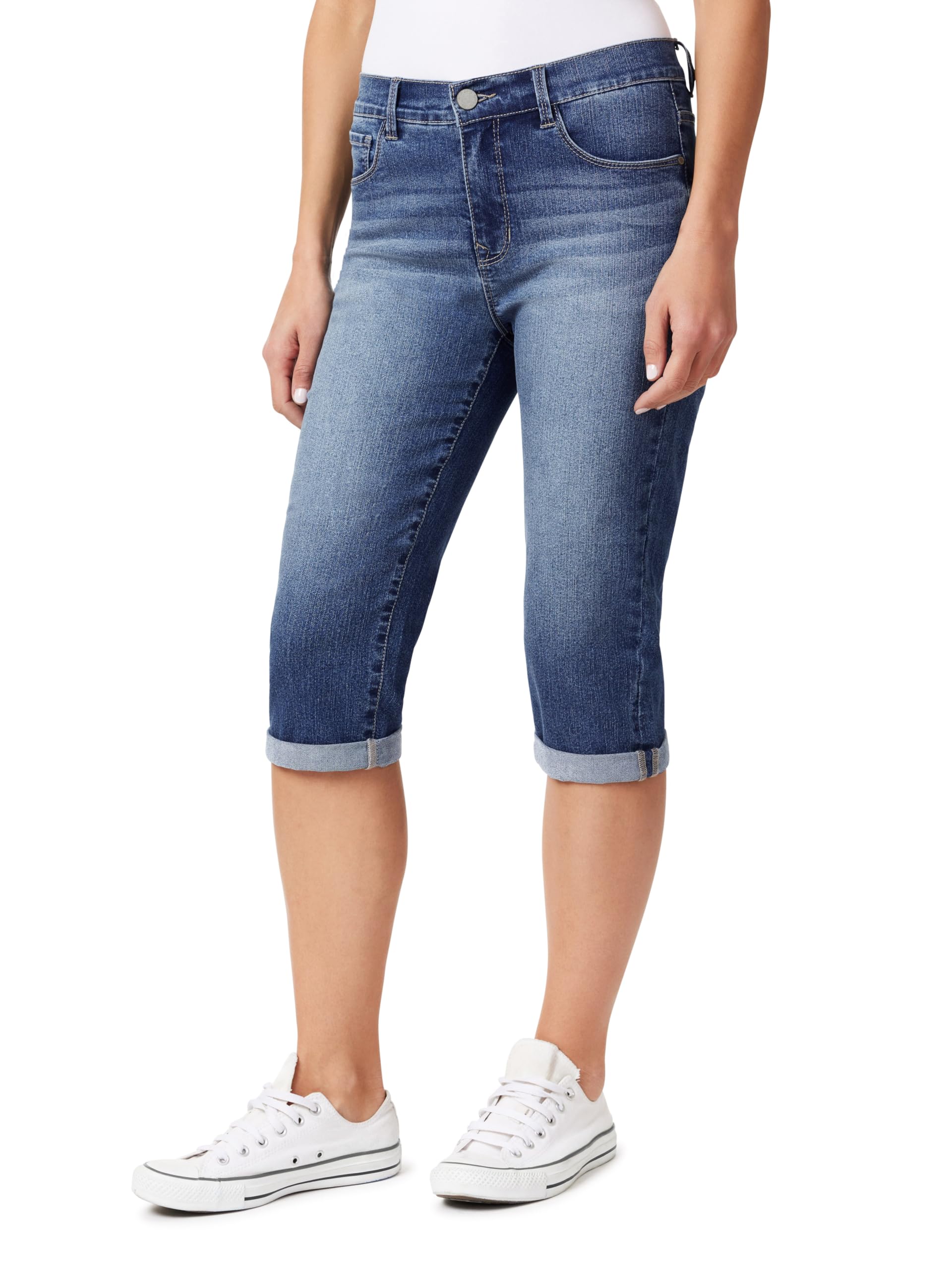 Angels Forever Young Damen Jeans Forever Skinny Mid-Rise 17" Inseam Capri Jeans (Available in Plus Sizes)