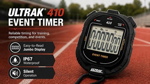 Ultrak 410 Simple Event Timer Stopwatch With Silent Operation