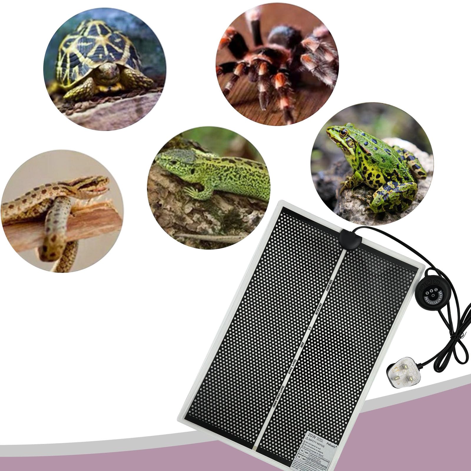 PeSandy Reptile Heat Pad with 7 Button Temperature Adjustment - Image 4