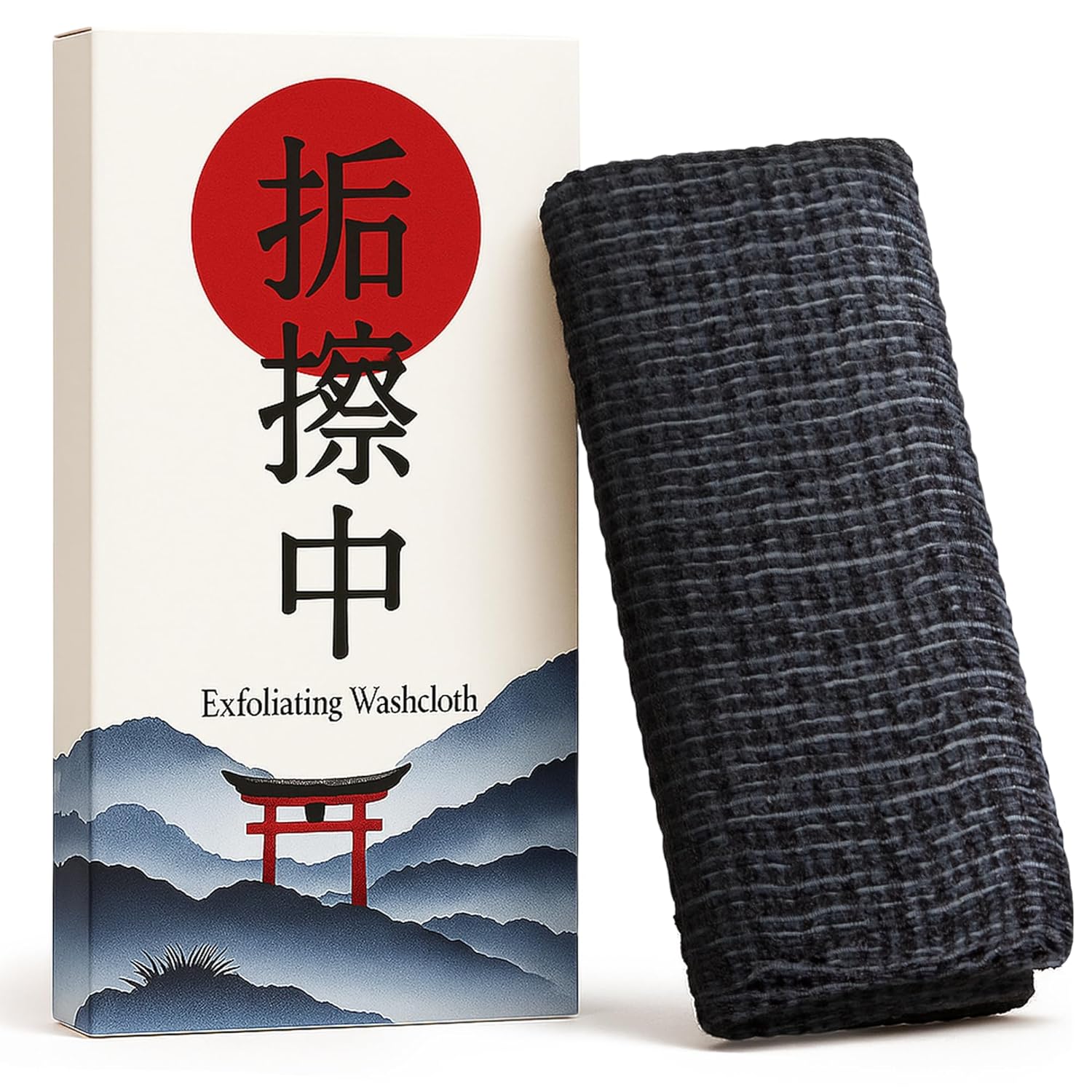 Japanese Exfoliating Washcloth - Made in Japan, 100% Nylon Shower Towel, A Body Wash Cloth for All Skin Types.