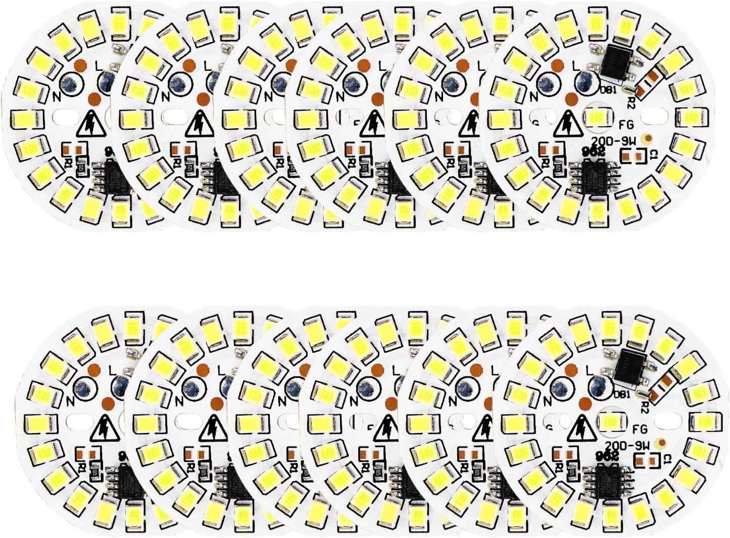 UNIVERSAL HUB 9w DOB cool white Led Light High Brightness Direct On Board 10PCS