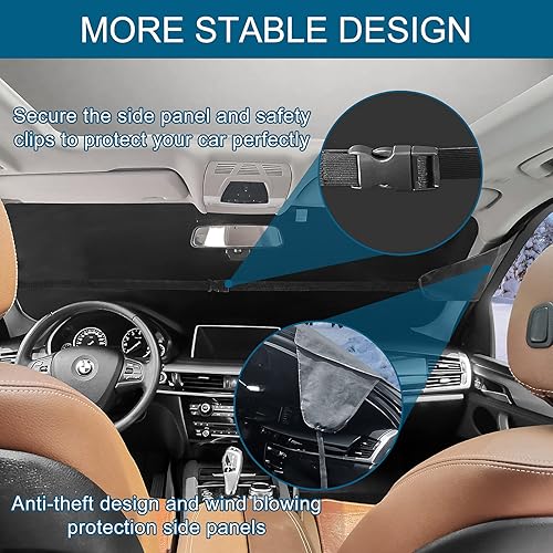 Miniatura 3 de Funda para parabrisas para hielo y nieve, diseño más fuerte, fundas de nieve para parabrisas de automóvil, fundas de nieve para parabrisas